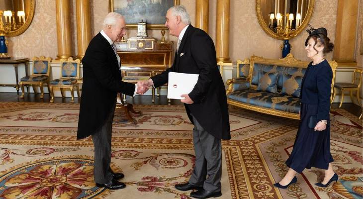 Stephen Montefort Presents Credentials to King Charles III