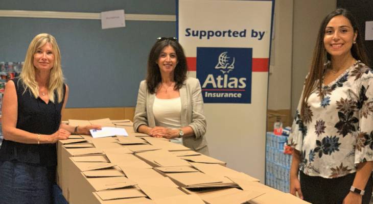 Jane Mizzi, Board Member of the Foodbank Lifeline Foundation; Jackie Attard Montalto, Chief Human Resources Officer Atlas Insurance; and Daniela Maria