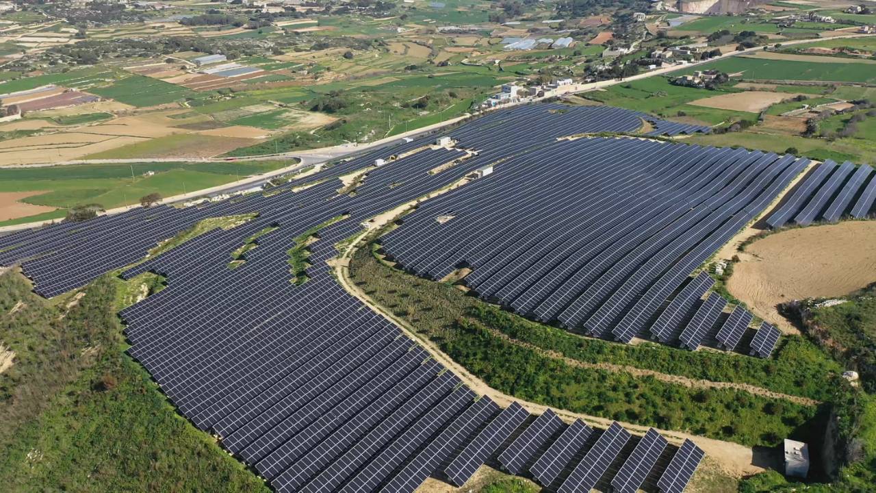 Inauguration of large-scale photovoltaic plant created from disused ...